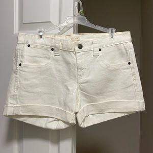 J. Crew White Denim Shorts